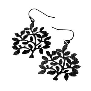 Tree of Life Black Tree Earrings